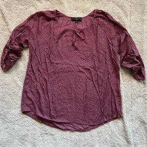 Fred David Paisley Print Maroon Blouse!
